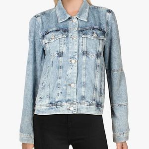 Free People jean jacket. Light indigo. Never worn